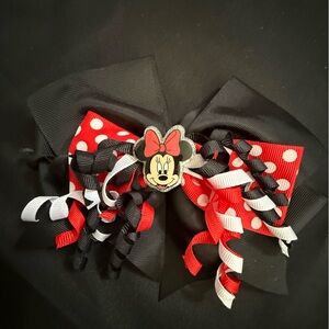Disney Minnie Mouse Red, Black & White Layered Hair Bow